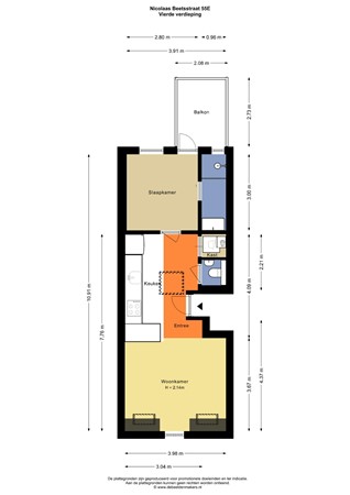 Floorplan - Nicolaas Beetsstraat 55E, 1053 RJ Amsterdam